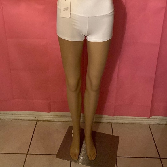 LXNMGO Women High Waist white Biker Shorts Tummy Control Workout small - Picture 1 of 4